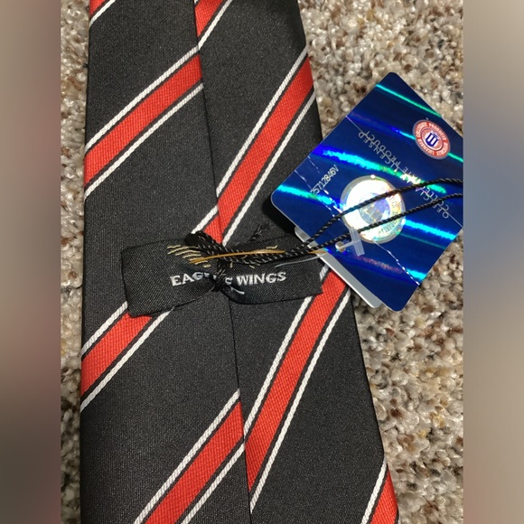 Eagles Wings Necktie Men’s Red Color - Picture 4 of 7